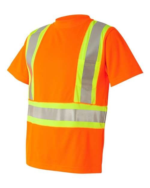 Class 2 Flat Stitch Self-Fabric Panels T-Shirt | USA Decoration