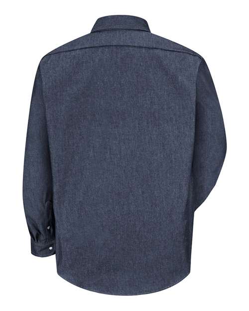 Deluxe Denim Long Sleeve Shirt | USA Decoration