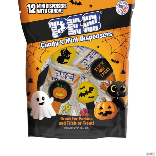 3.48 oz. Mini Pez Halloween Icon Dispensers with Candy Refills - 12 Pc.