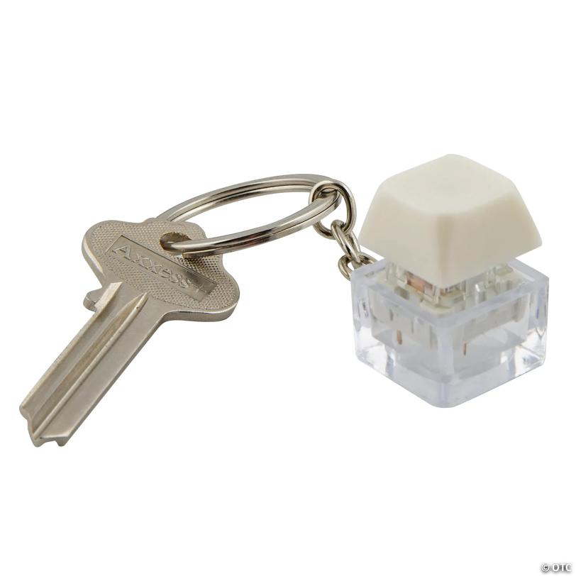 3/4" Keyboard Key 1-Button Fidget Clicker Toy Keychains – 12 Pc.