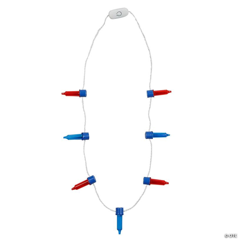 34" Patriotic Light String Light-Up Necklaces - 6 Pc.