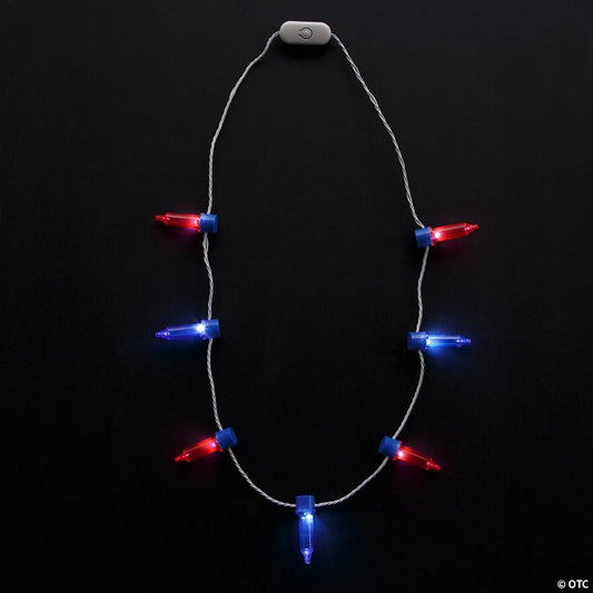 34" Patriotic Light String Light-Up Necklaces - 6 Pc.