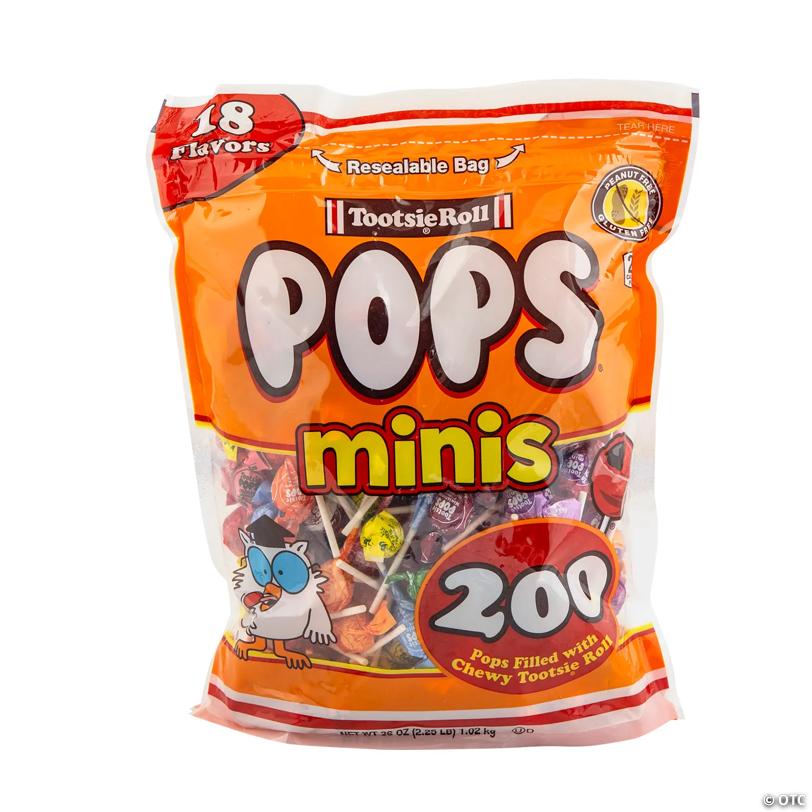 3/4" Tootsie Roll® Pops® Assorted Flavor Mini Candy Suckers - 200 Pc.