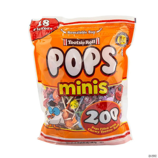 3/4" Tootsie Roll® Pops® Assorted Flavor Mini Candy Suckers - 200 Pc.