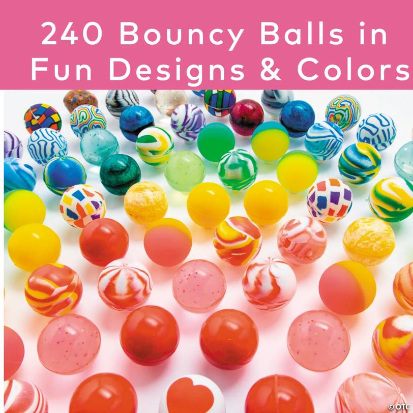 3/4" - 1 1/2" Mega Bulk 240 Pc. Mini Rubber Bouncy Ball Assortment