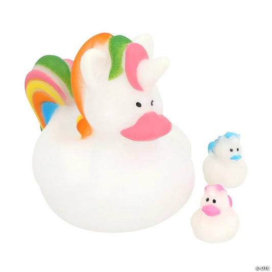 3/4" - 2" Micro & Regular Unicorn Rubber Duck Assortment - 36 Pc.