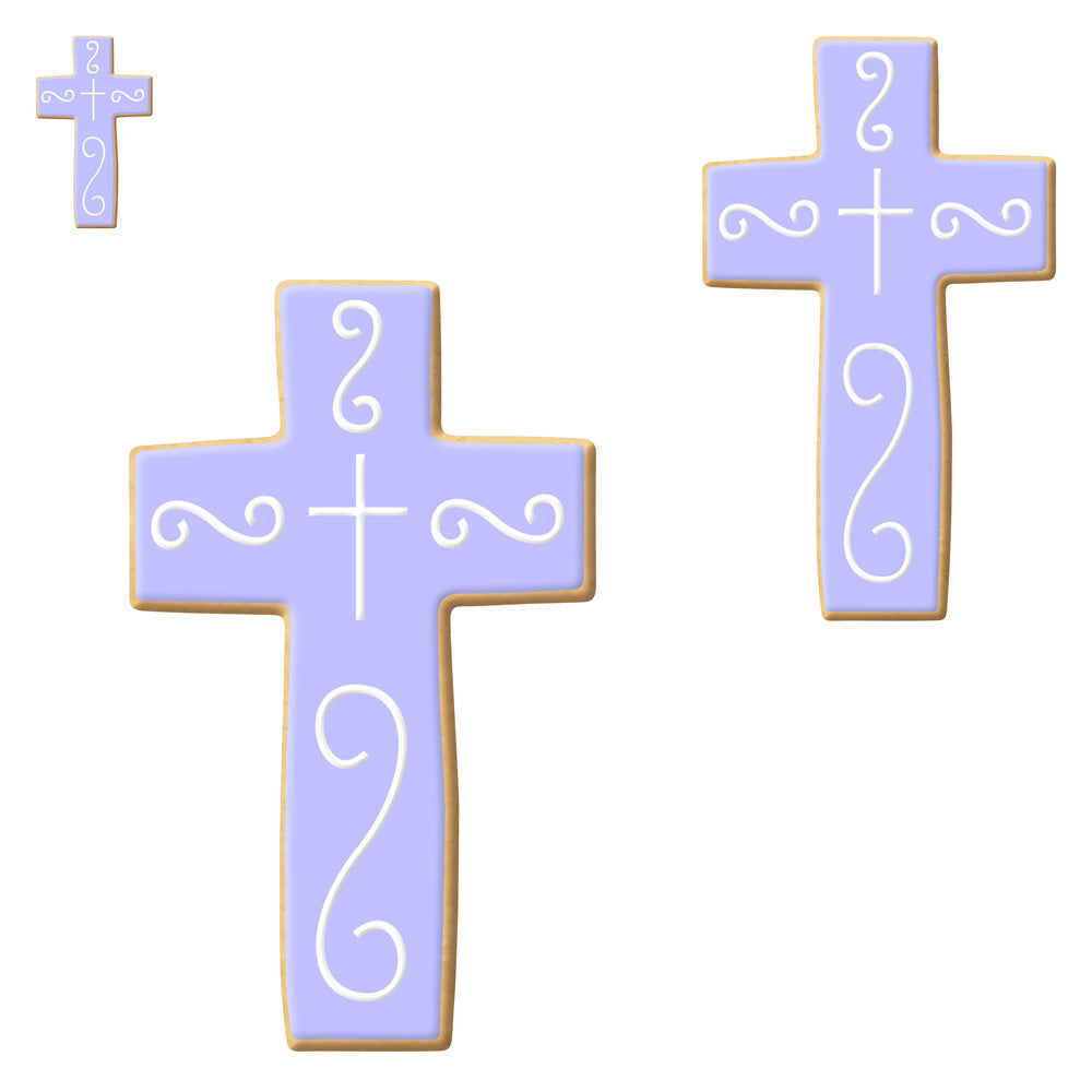 Cross Nested Cookie Cutter Set 3 Pc GC0107 with a Hang Tag Cookie Recipe Card