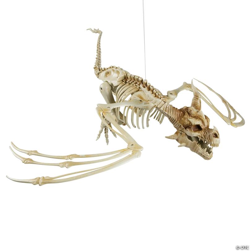 35 1/4" x 11 3/4" Hanging Pterosaur Skeleton Halloween Decoration