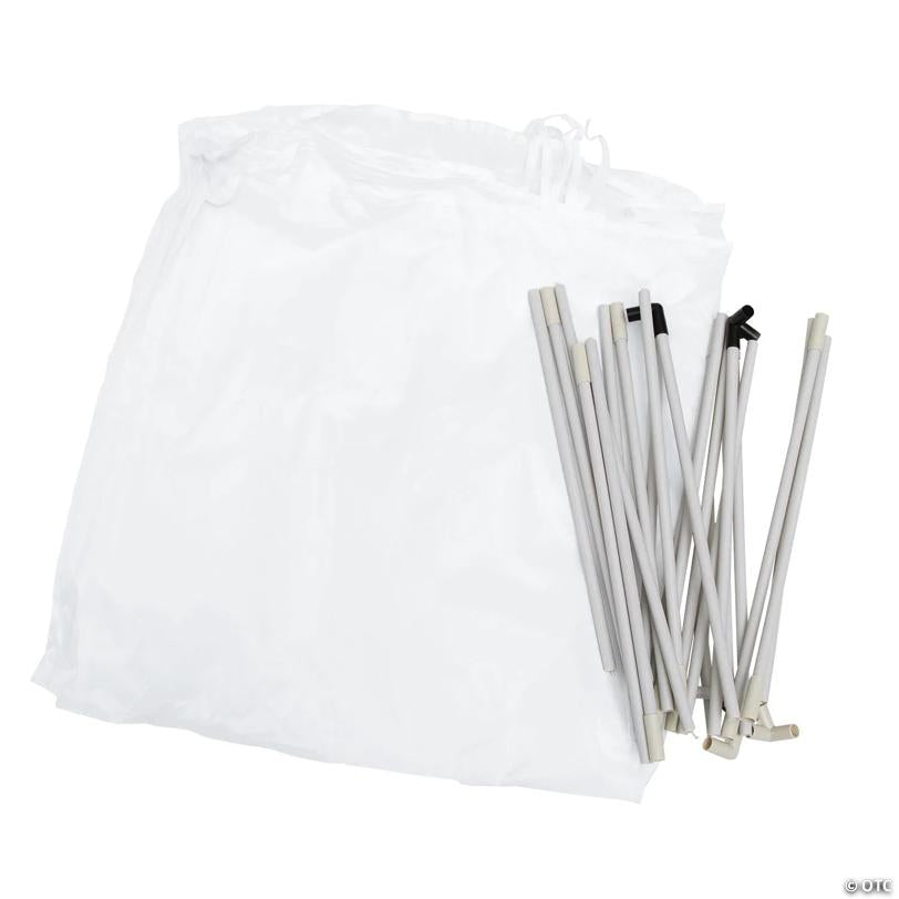 35 1/4" x 55" White Polyester Teepee Sleepover & Play Tent