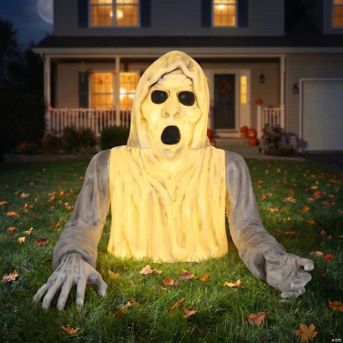 35" Light-Up Groundbreaker Ghost Figure Halloween Decoration