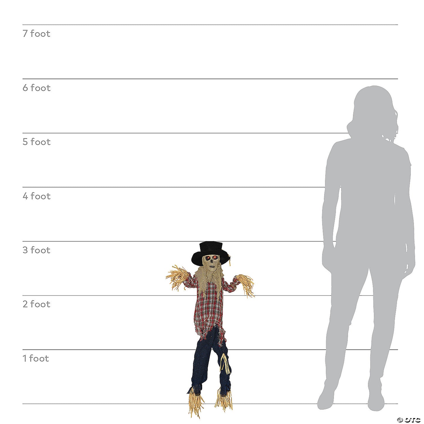 36" Hanging Animated Kicking Scarecrow Decoration | USA Decoration®
