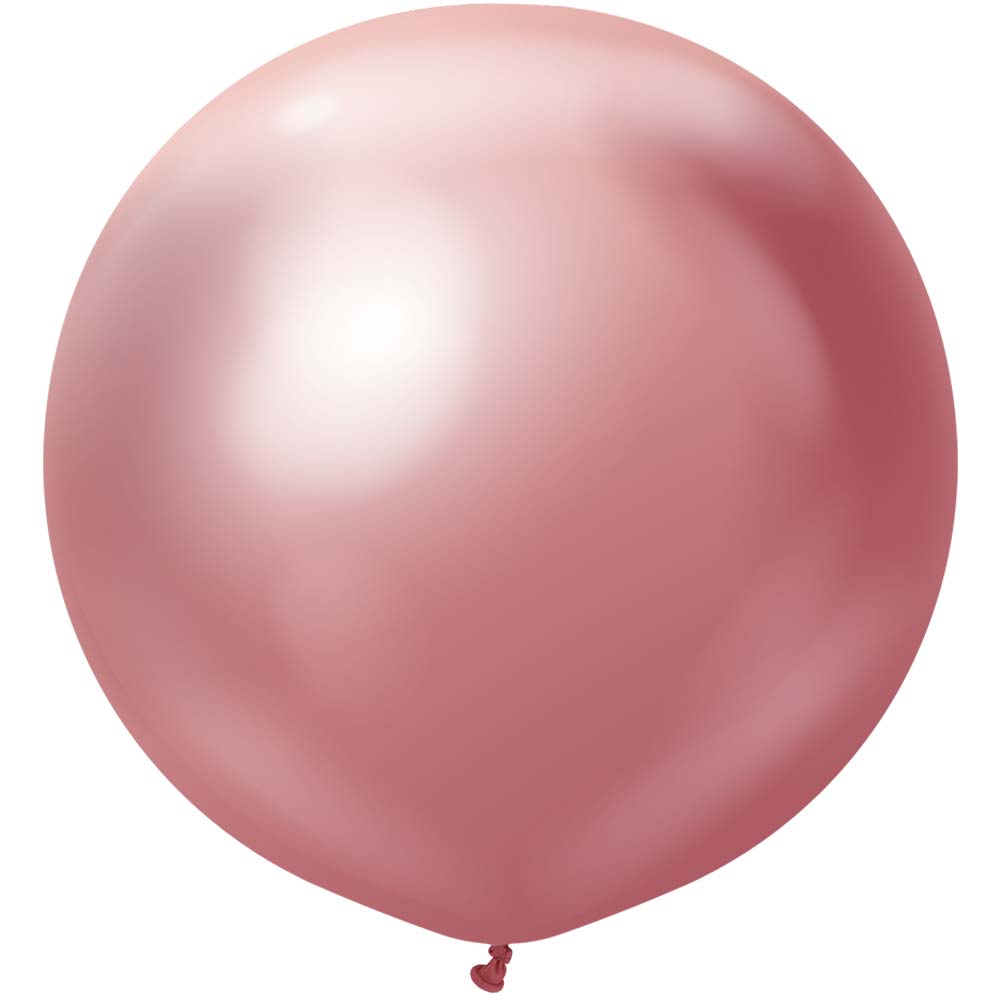 36 Inch Mirror Pink Latex Balloons