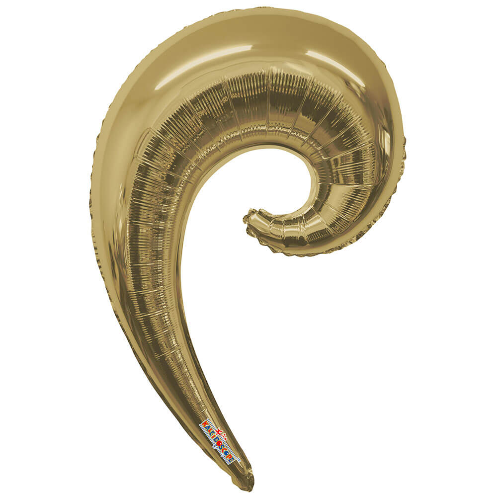 Foil Balloon 36 Inch Kurly Wave White Gold