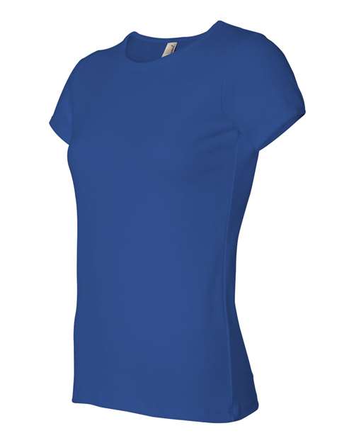 Women's 1×1 Baby Rib Scoop T-Shirt | USA Decoration