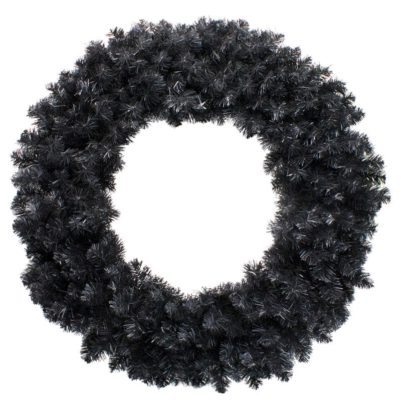 36" Artificial Spruce Halloween Wreath as a festive door display
