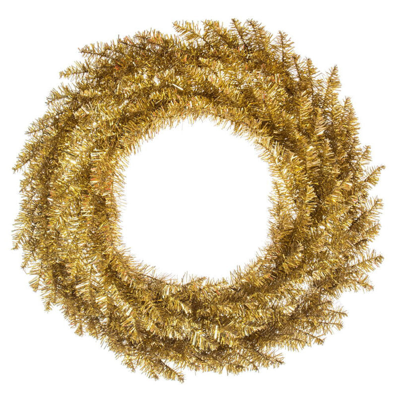 36" unlit tinsel Christmas wreath