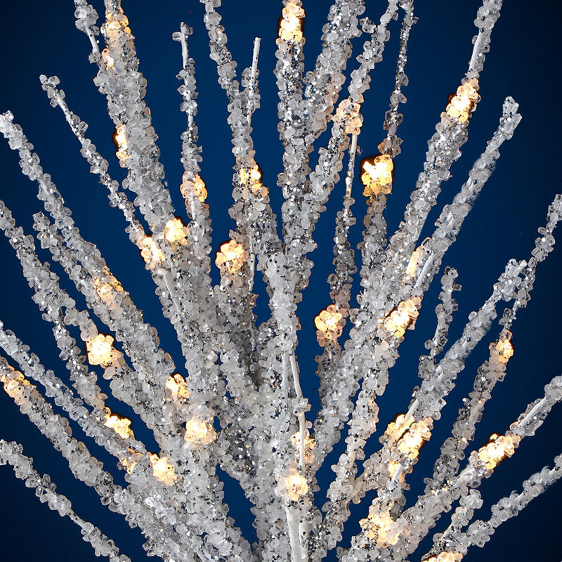 36" Metallic LED Winter Tree with Remote