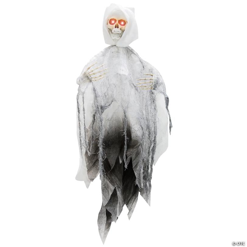 36" Animated Hanging Shaking Skeleton Reaper Halloween Decoration