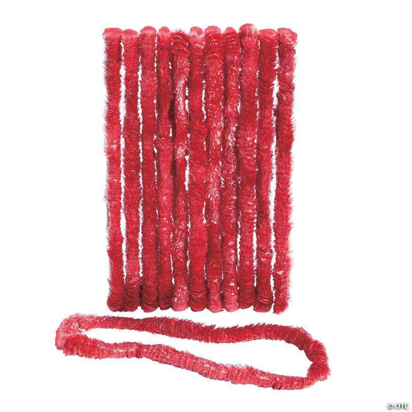 36" Bulk 50 Pc. Bright Red Party Plastic Leis | USA Decoration®