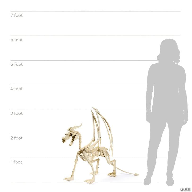 36" Dragon Skeleton Halloween Decoration