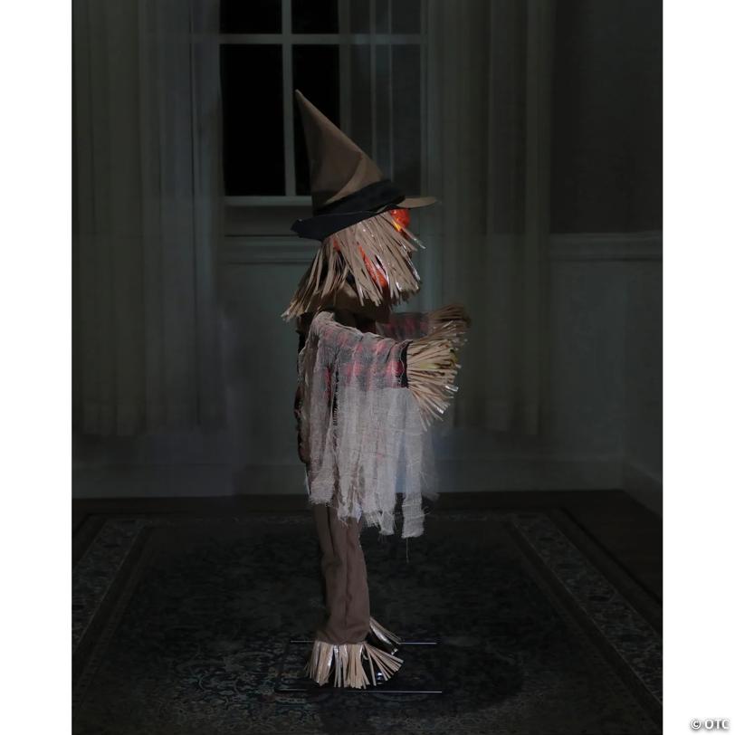 36" Twitching Scarecrow Animated Prop