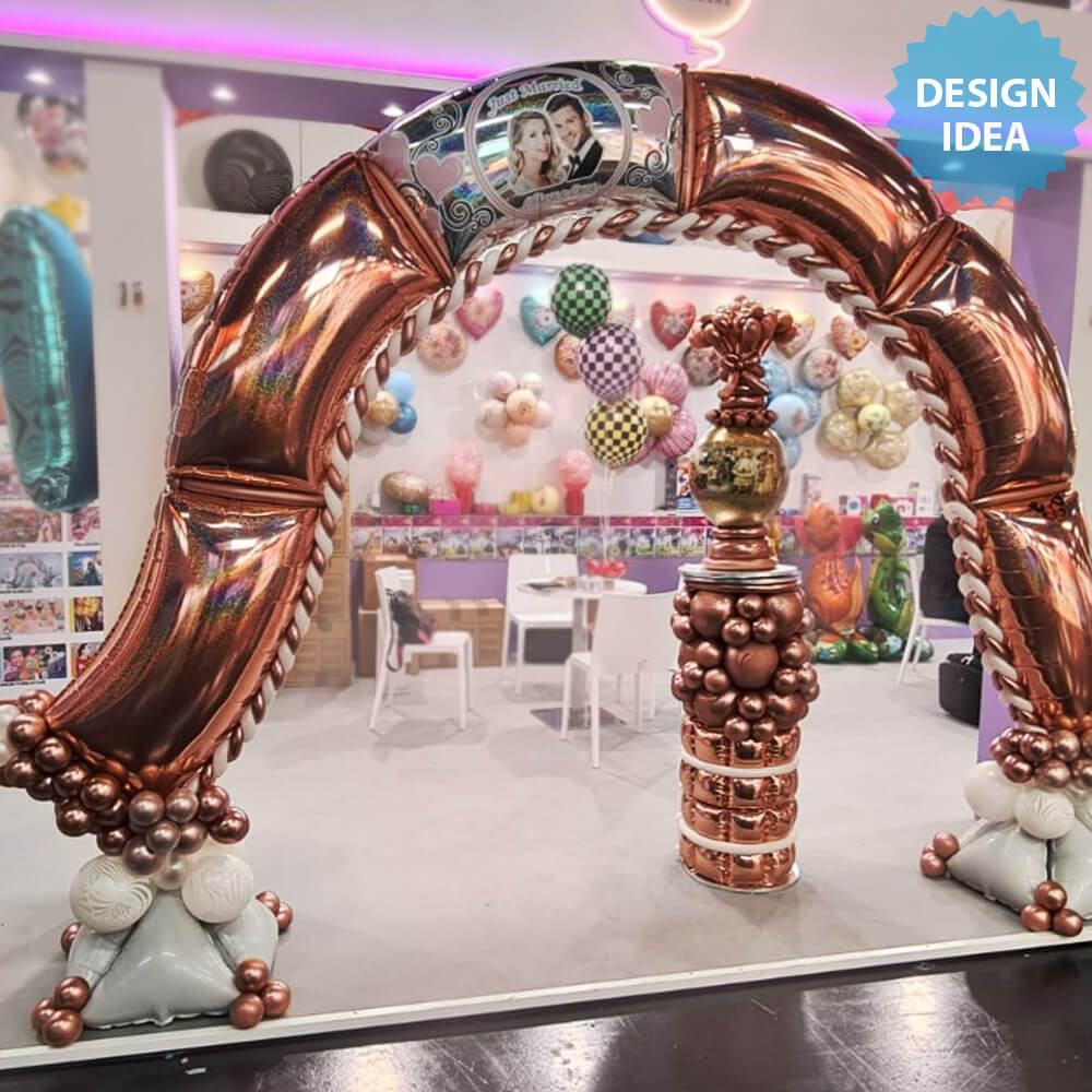 Foil Balloon Girls Modular Arch Panel Baby Pink