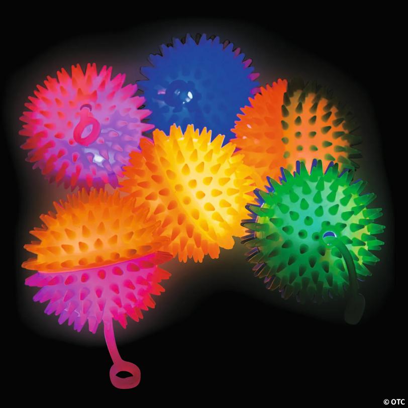 3” Light-Up Flashing Two-Tone Stretchy YoYos - 6 Pc.