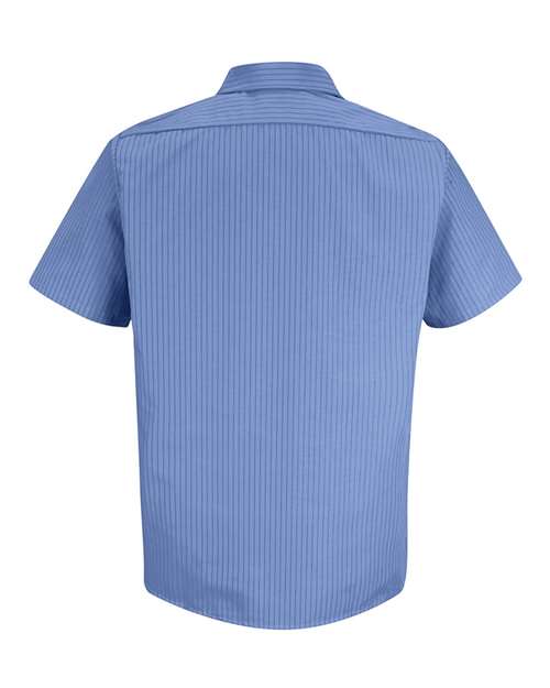 Industrial Stripe Short Sleeve Work Shirt | USA Decoration
