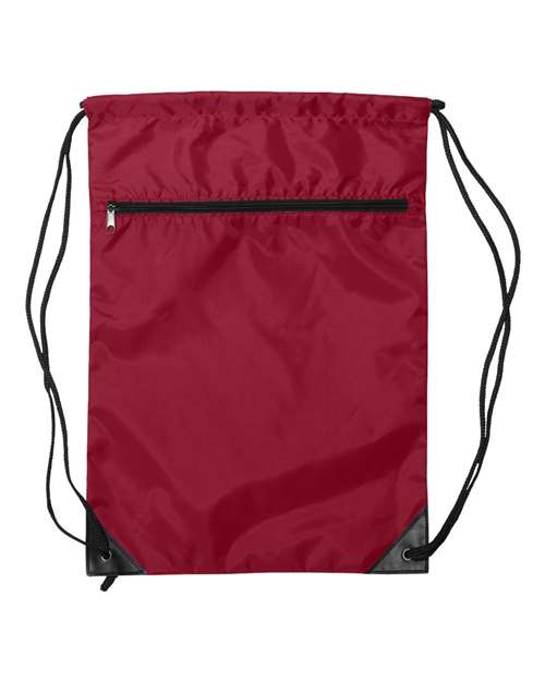 Zippered Drawstring Backpack | USA Decoration