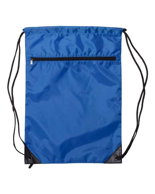 Zippered Drawstring Backpack | USA Decoration