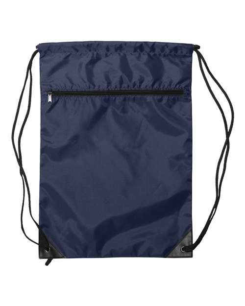 Zippered Drawstring Backpack | USA Decoration