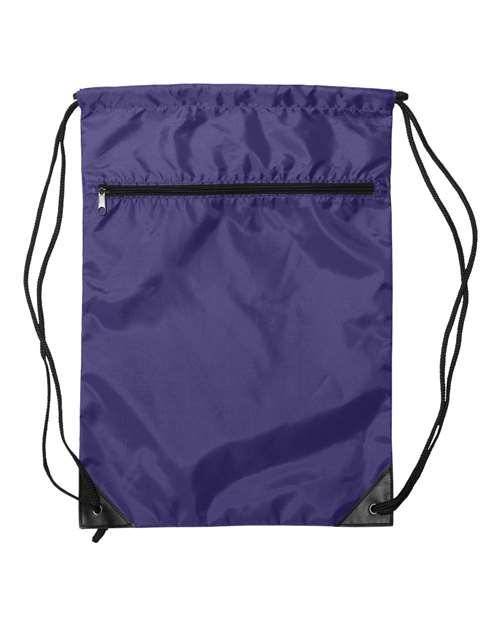Zippered Drawstring Backpack | USA Decoration
