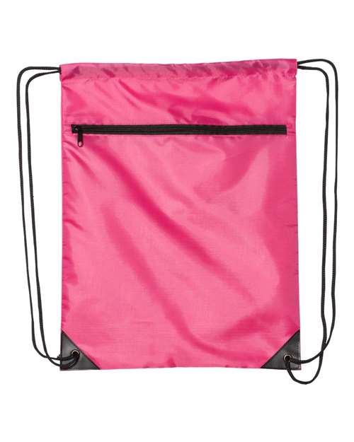 Zippered Drawstring Backpack | USA Decoration