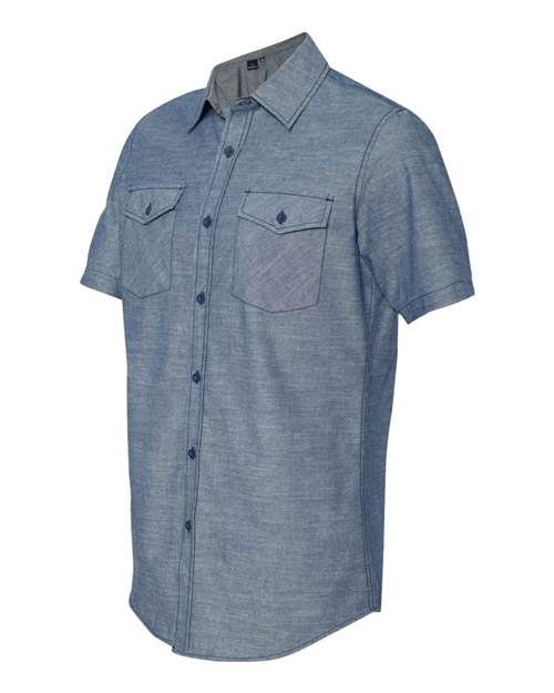 Chambray Short Sleeve Shirt | USA Decoration