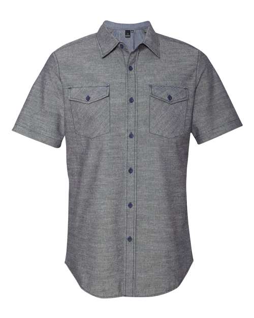Chambray Short Sleeve Shirt | USA Decoration