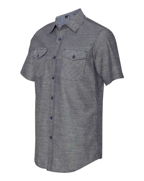 Chambray Short Sleeve Shirt | USA Decoration