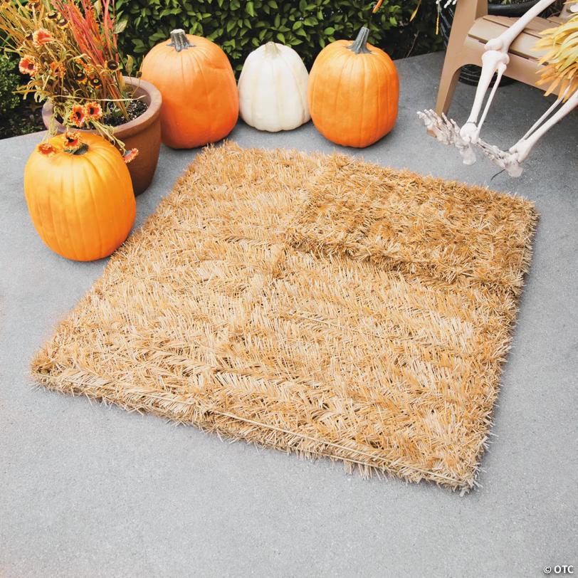 38 1/2" x 22 1/2" Collapsible Plastic Faux Hay Bale Decoration