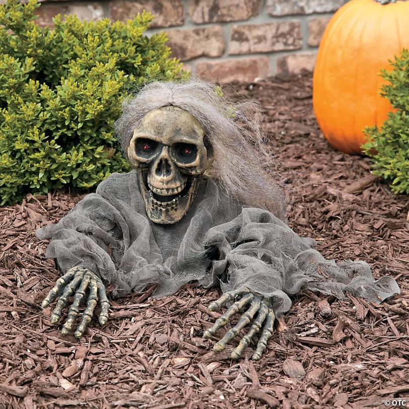 38" Try Me Light-Up Skeleton Ground Breaker Halloween Decoration