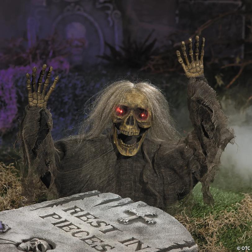 38" Try Me Light-Up Skeleton Ground Breaker Halloween Decoration
