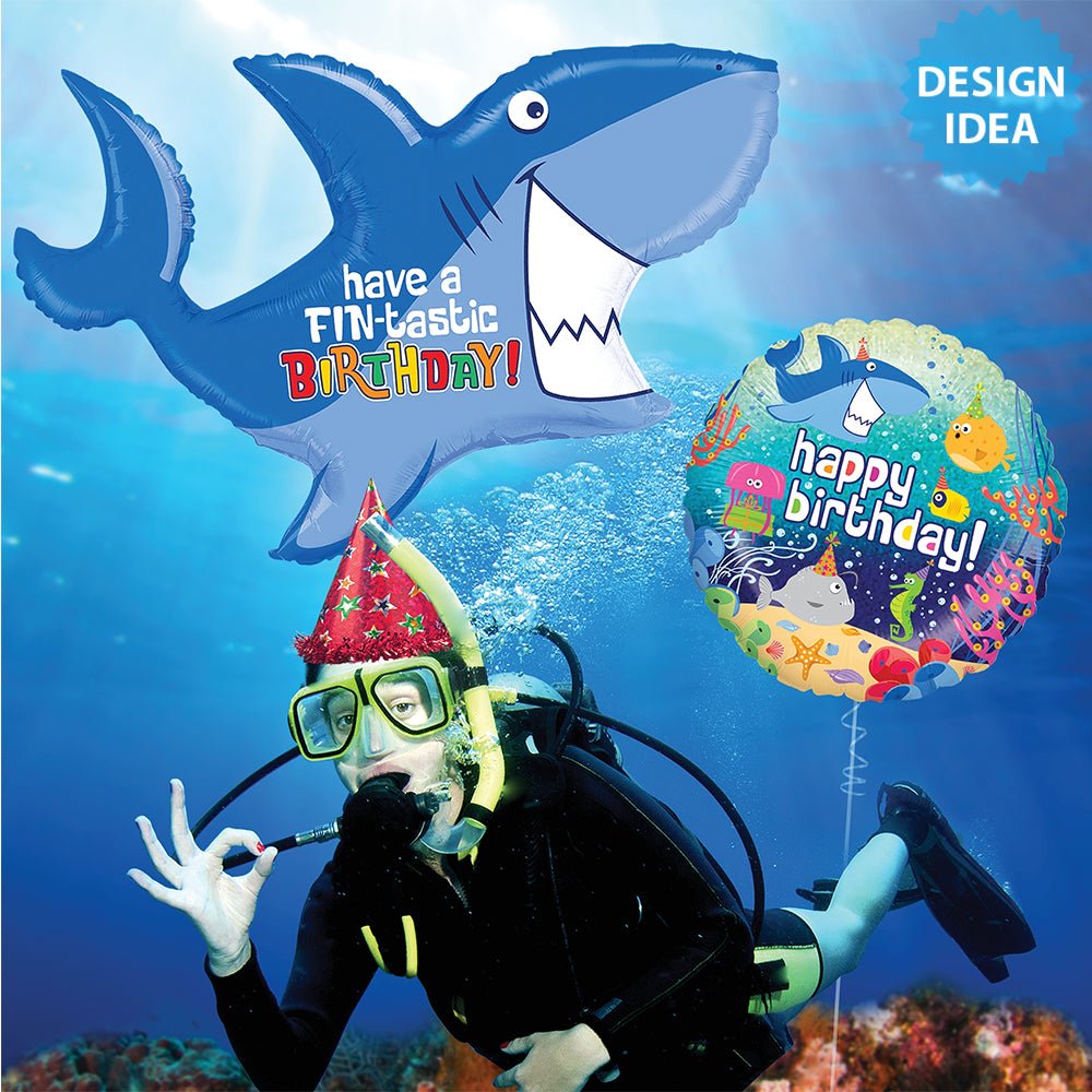 Birthday Shark Foil Balloon