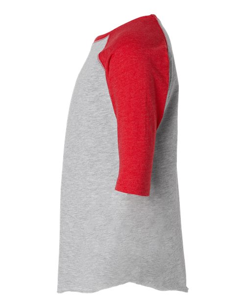 Youth Baseball Fine Jersey Three-Quarter Sleeve Tee | USA Decoration