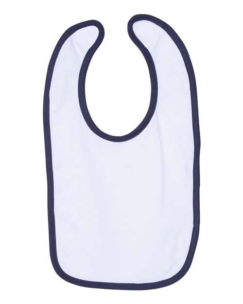 Infant Contrast Trim Premium Jersey Bib | USA Decoration