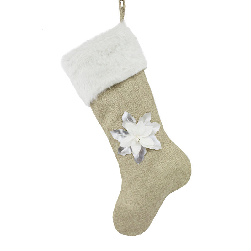 3D Poinsettia Christmas Stocking