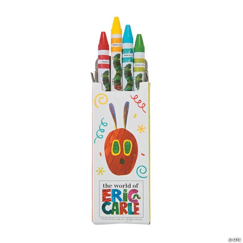 3 1/2" 4-Color World of Eric Carle The Very Hungry Caterpillar™ Crayons - 24 Boxes