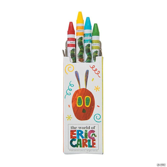 3 1/2" 4-Color World of Eric Carle The Very Hungry Caterpillar™ Crayons - 24 Boxes