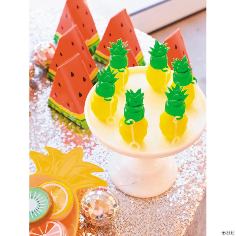 3 1/2" .6 oz Pineapple-Shaped Bubble Bottles with Wand - 12 Pc.
