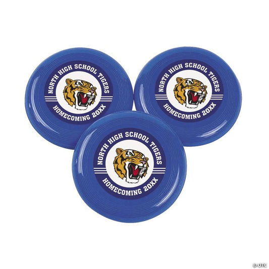 3 1/2" Bulk 72 Pc. Personalized Custom Photo Mini Blue Team Spirit Flying Discs