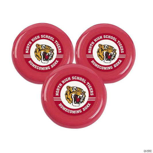 3 1/2" Bulk 72 Pc. Personalized Custom Photo Mini Red Team Spirit Flying Discs