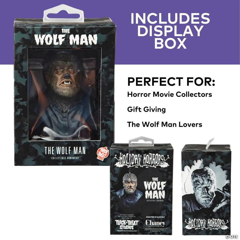3 1/4" Chaney Entertainment’s The Wolf Man™ Mini Bust Collectible Ornament