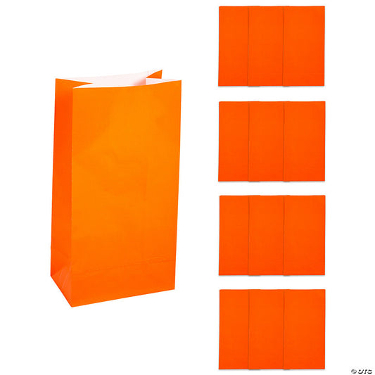 5" x 10" Orange Treat Bags - 12 Pc. halloween